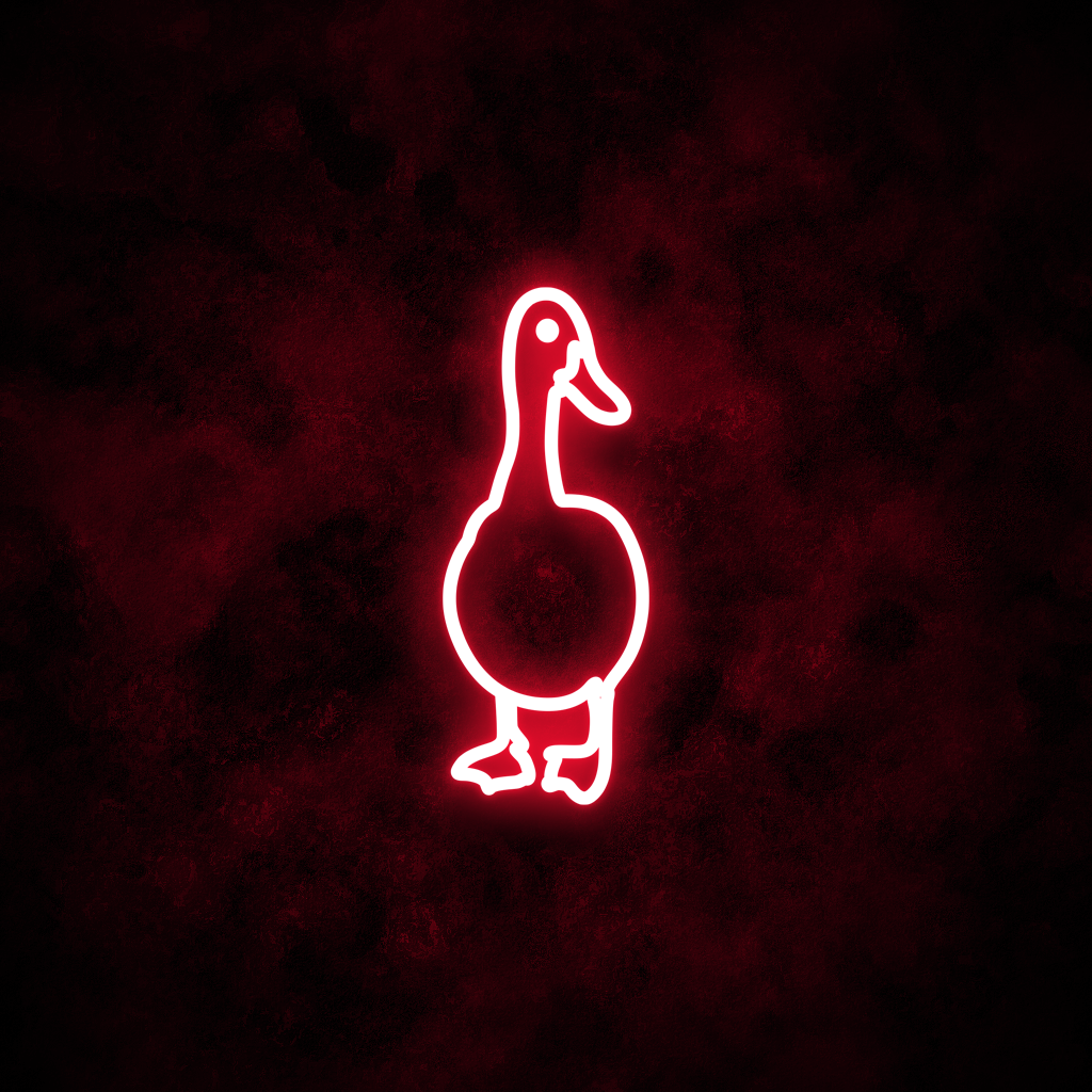"Duck" Neon Sign