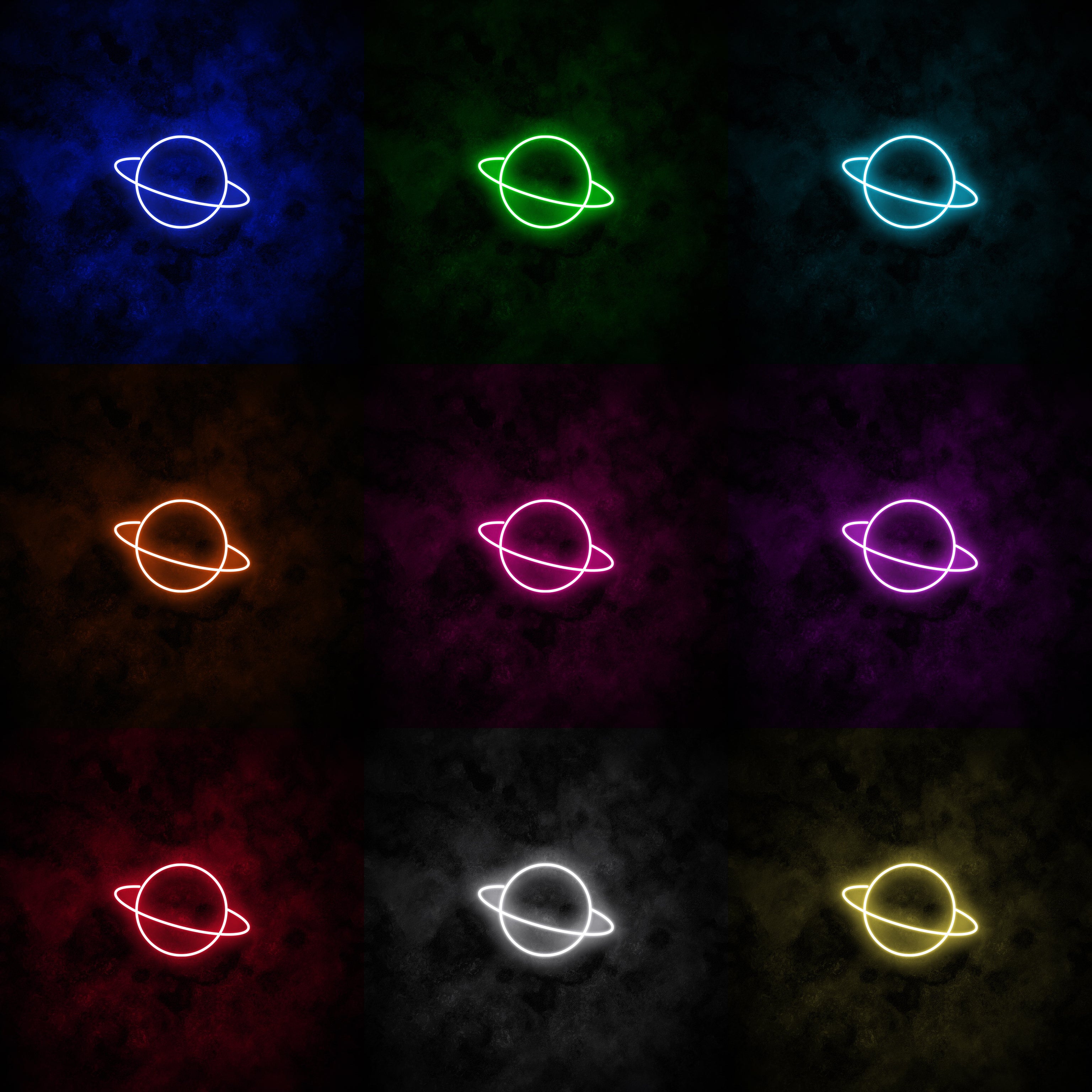 "Saturn" Neon Sign