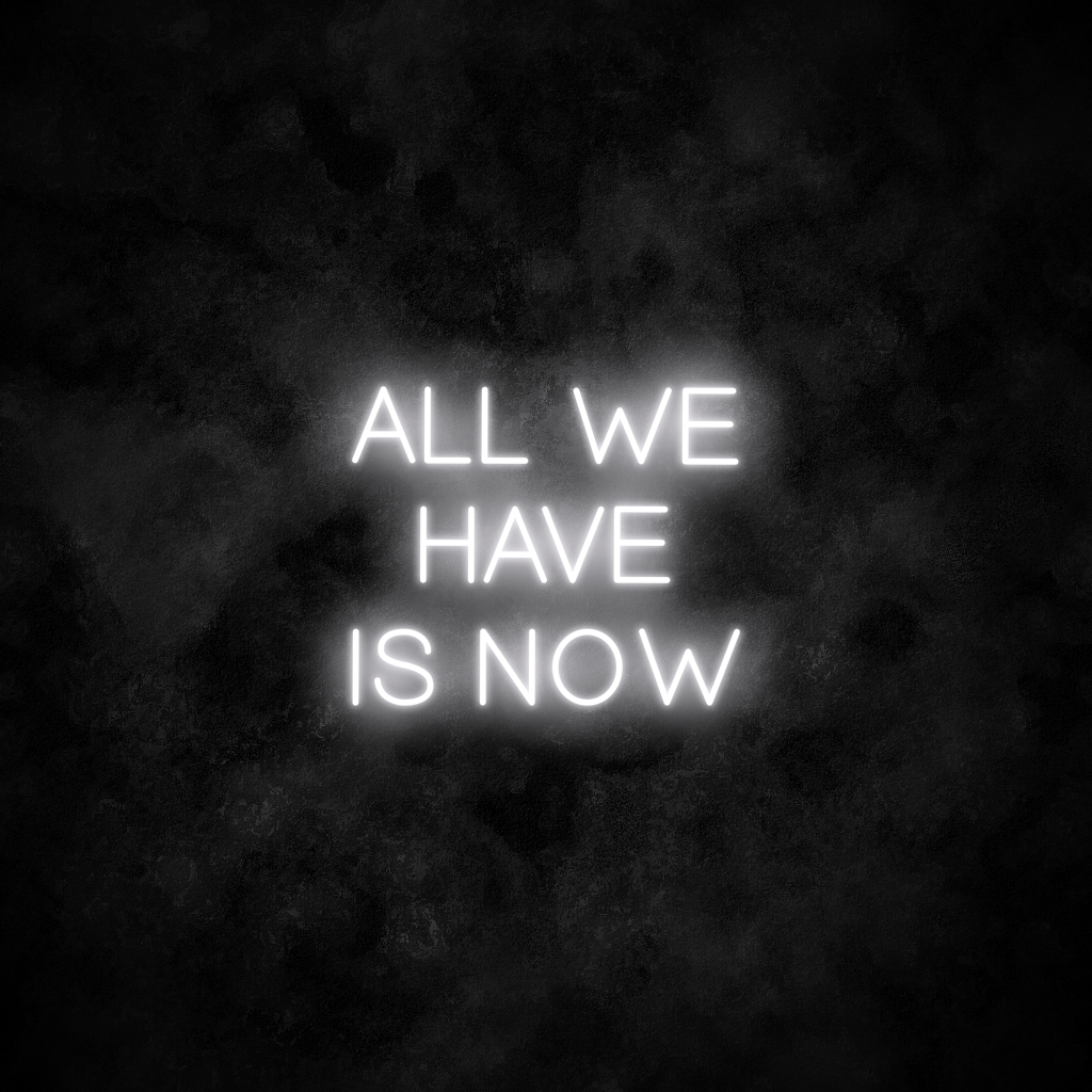 "All we have is now" Neon Sign
