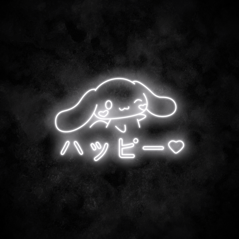 "Cinnamoroll Happy" Neon Sign
