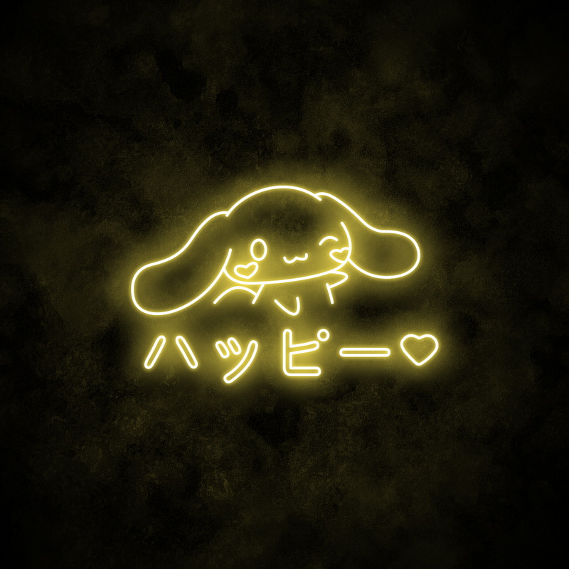 "Cinnamoroll Happy" Neon Sign