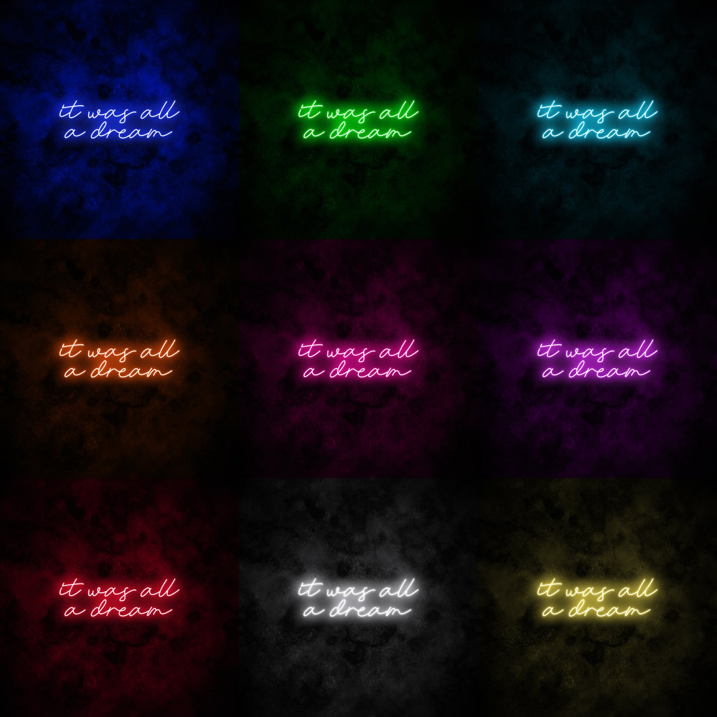 "It was all a dream" Neon Sign