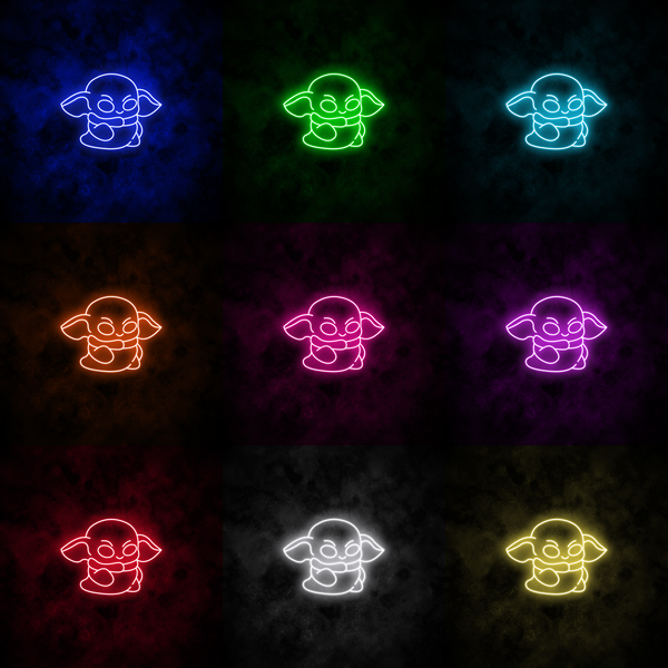"Baby Yoda" Neon Sign