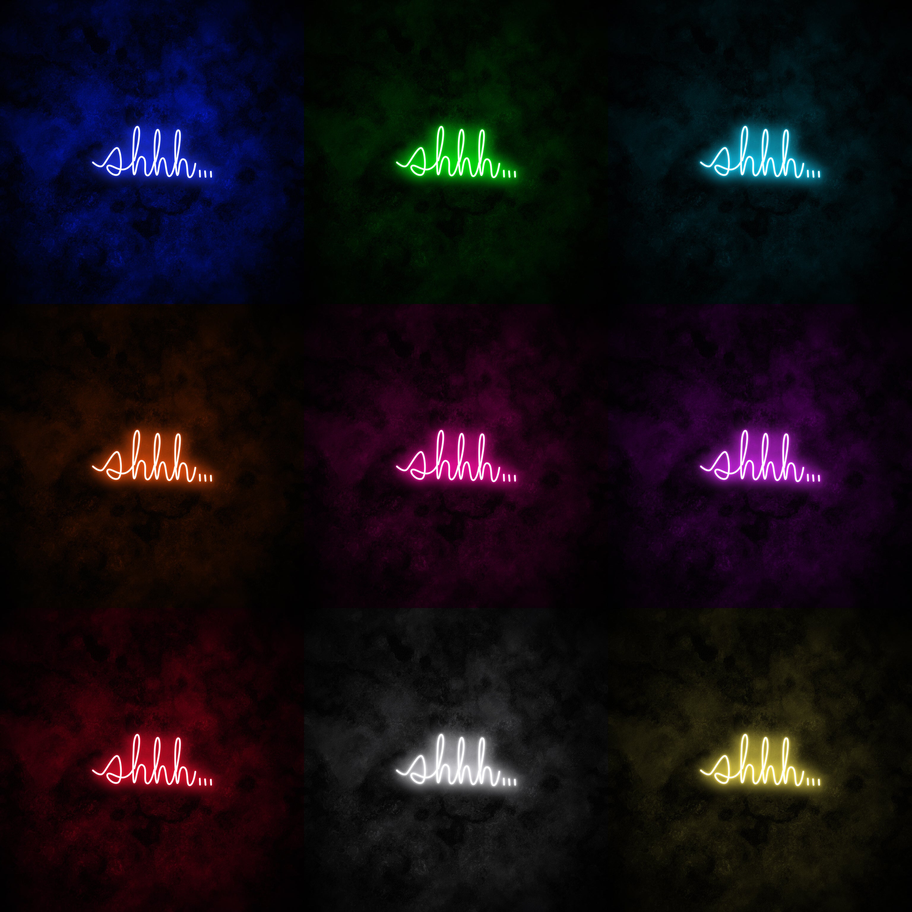 "shhh..." Neon Sign